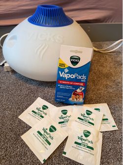 Vicks Warm Steam Vaporizer Humidifier with Night Light - 1.5gal - 600 sq ft - White/ vaporización  vicks