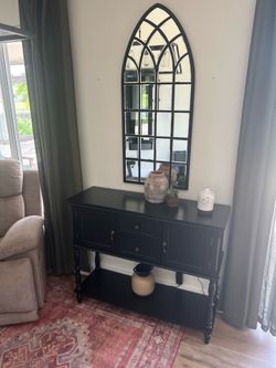 Console table and mirror