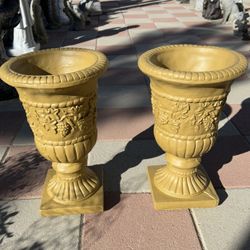 New Flower Pots Made Out Of Cement Perfect Gift 