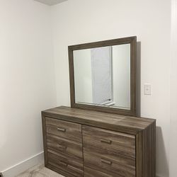 Dresser with mirror,bed And Nightstand Bernards