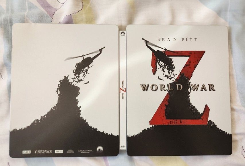 World War Z SteelBook Collector Edition Case Movie Blu-ray action Brad Pitt F1