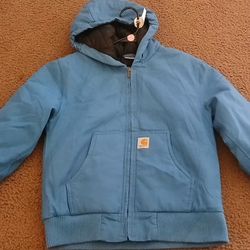 Vintage Carhartt Hooded Teal Size Medium Youth (10-12) Fits XS Adult
