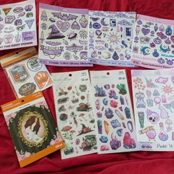 Halloween And Witchy Stickers Lot