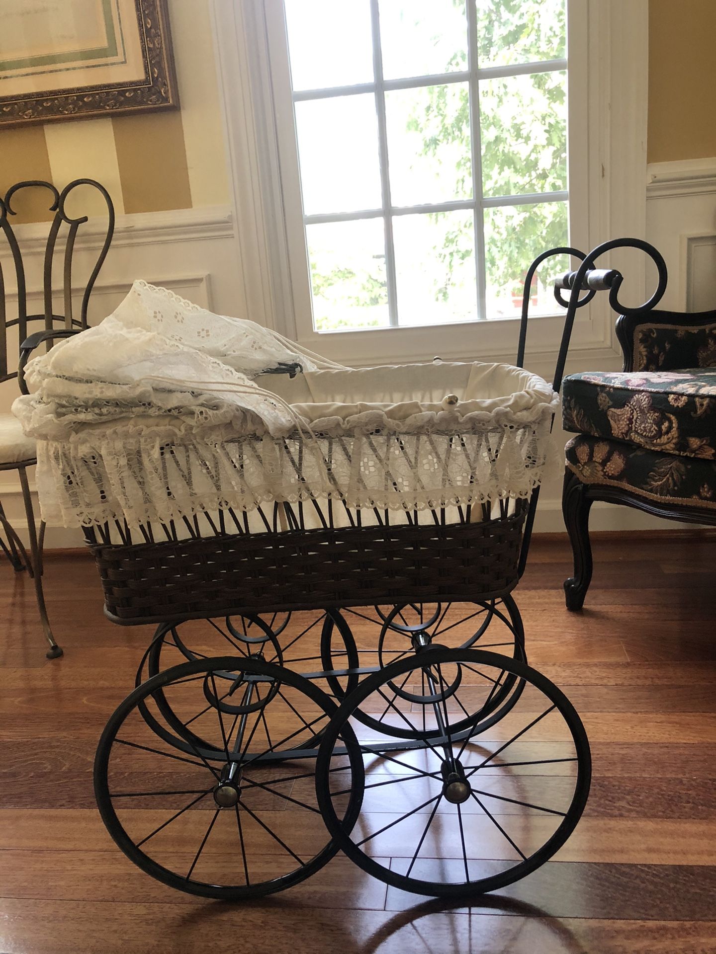 Lace baby doll buggy