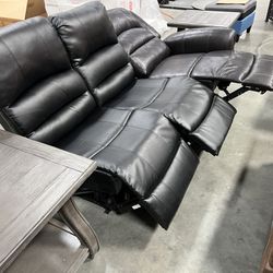 New! Extra Padded Power Motion Recliner Sofa, Recliner Sofa, Recliner, Leatherette Recliner, Faux Leather Recliner Sofa, Sofa, High Back Recliner Sofa