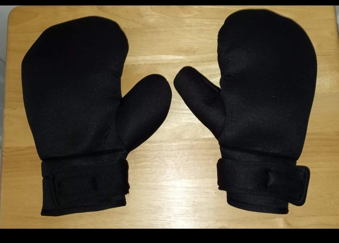 Halloween SOFT black kids "boxing gloves" for costume