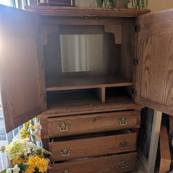 Armoire w/ Deep Drawers & TV Shelf