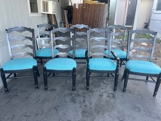 7 Sillas Altas Recien Tapizadas Casi Nuevas