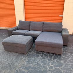 Free Delivery - IKEA KIVIK Sectional Couch with Storage Ottoman