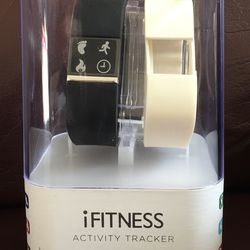 iFITNESS Activity Tracker (Black w/ extra band) - Brand New Sealed