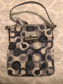 Blue and white coach Crossbody Purse