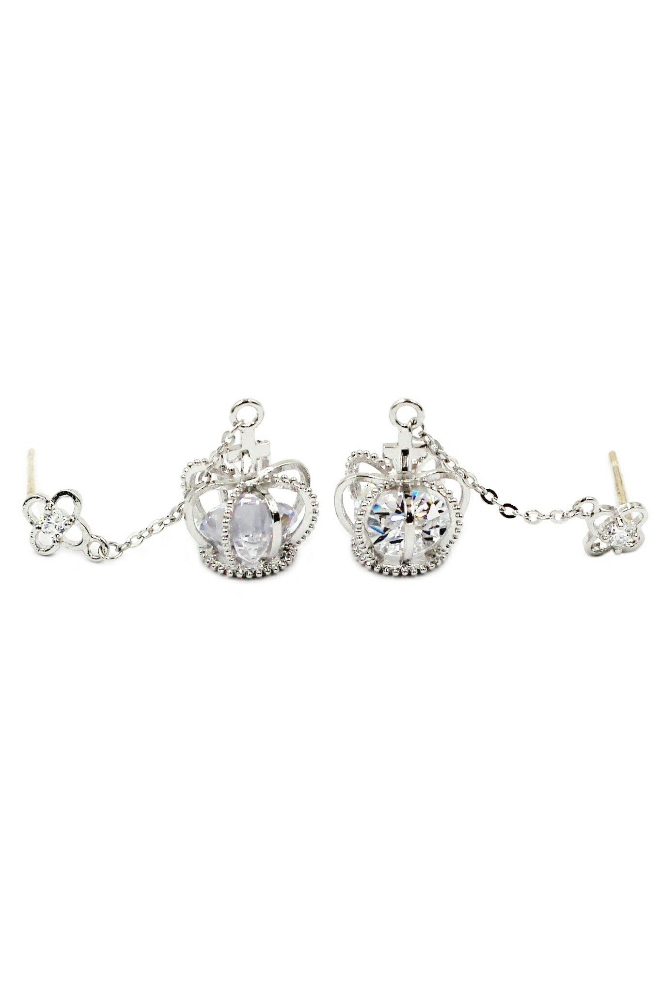 sets of Silver and gold crystal ring earrings necklace sets