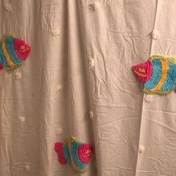 Shower curtain & (12) hooks