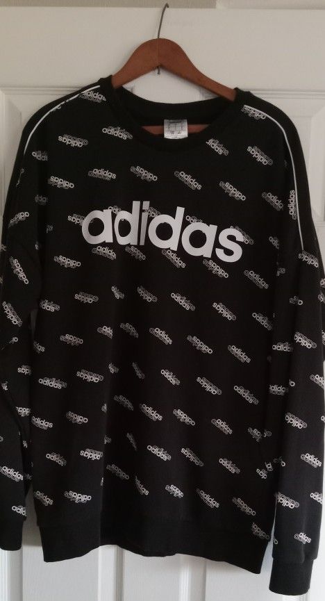 Adidas All Over Print Sweatshirt Large