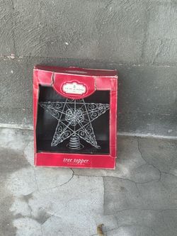 Trim A Home Silver Star Tree Topper