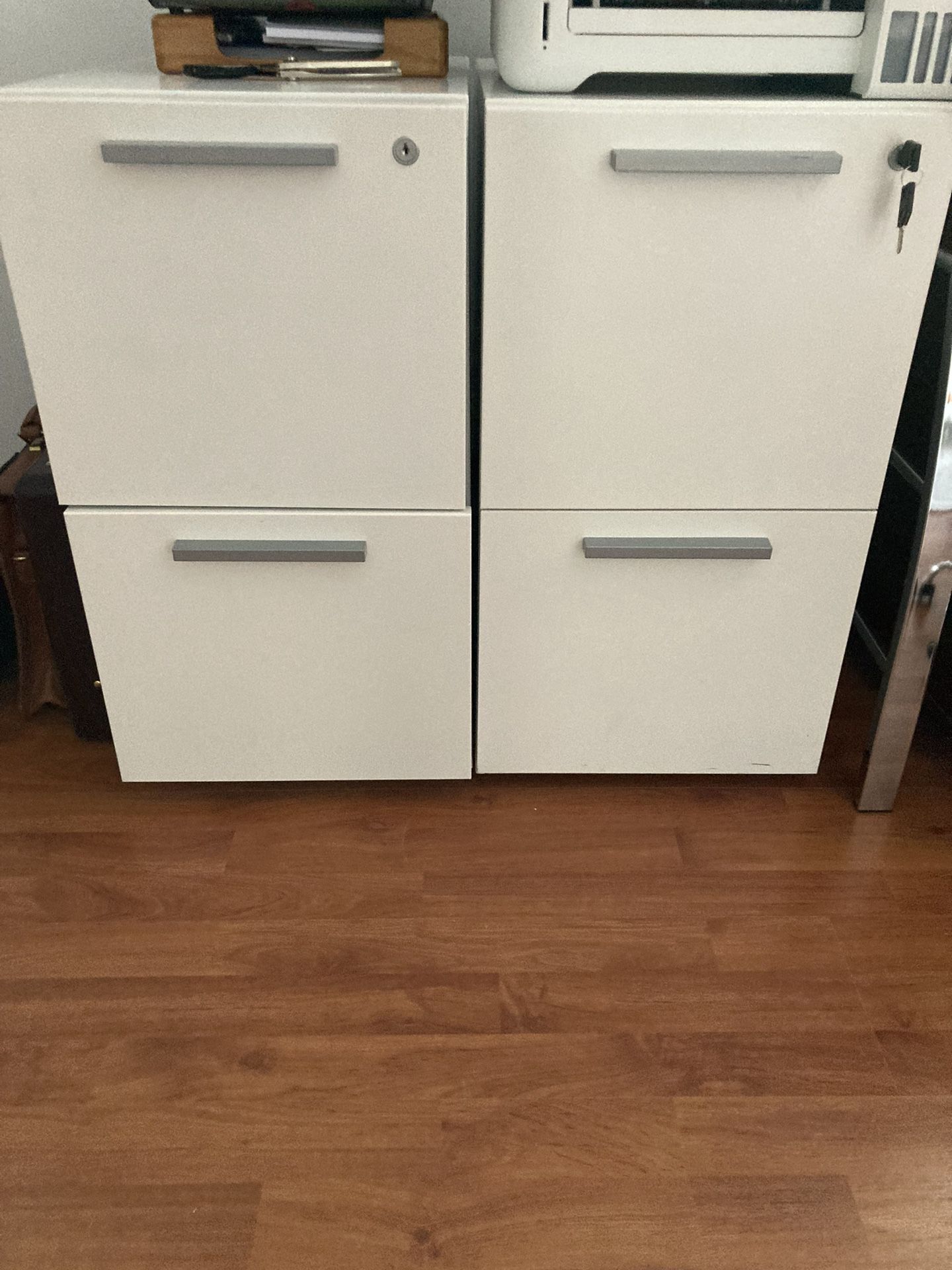 2 Metal Filing Cabinets  