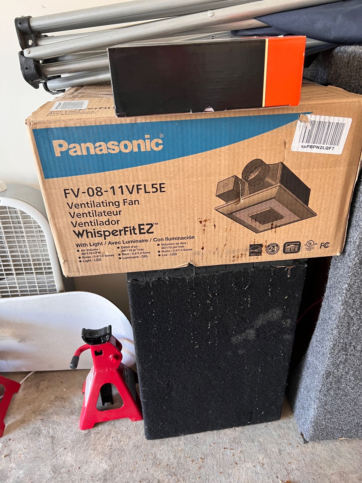 WhisperFit® EZ 110 cfm Fan with LED Light in White