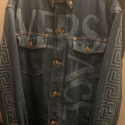 New Versace Denim Jacket XLarge $1900 Cash Only Make Offer 