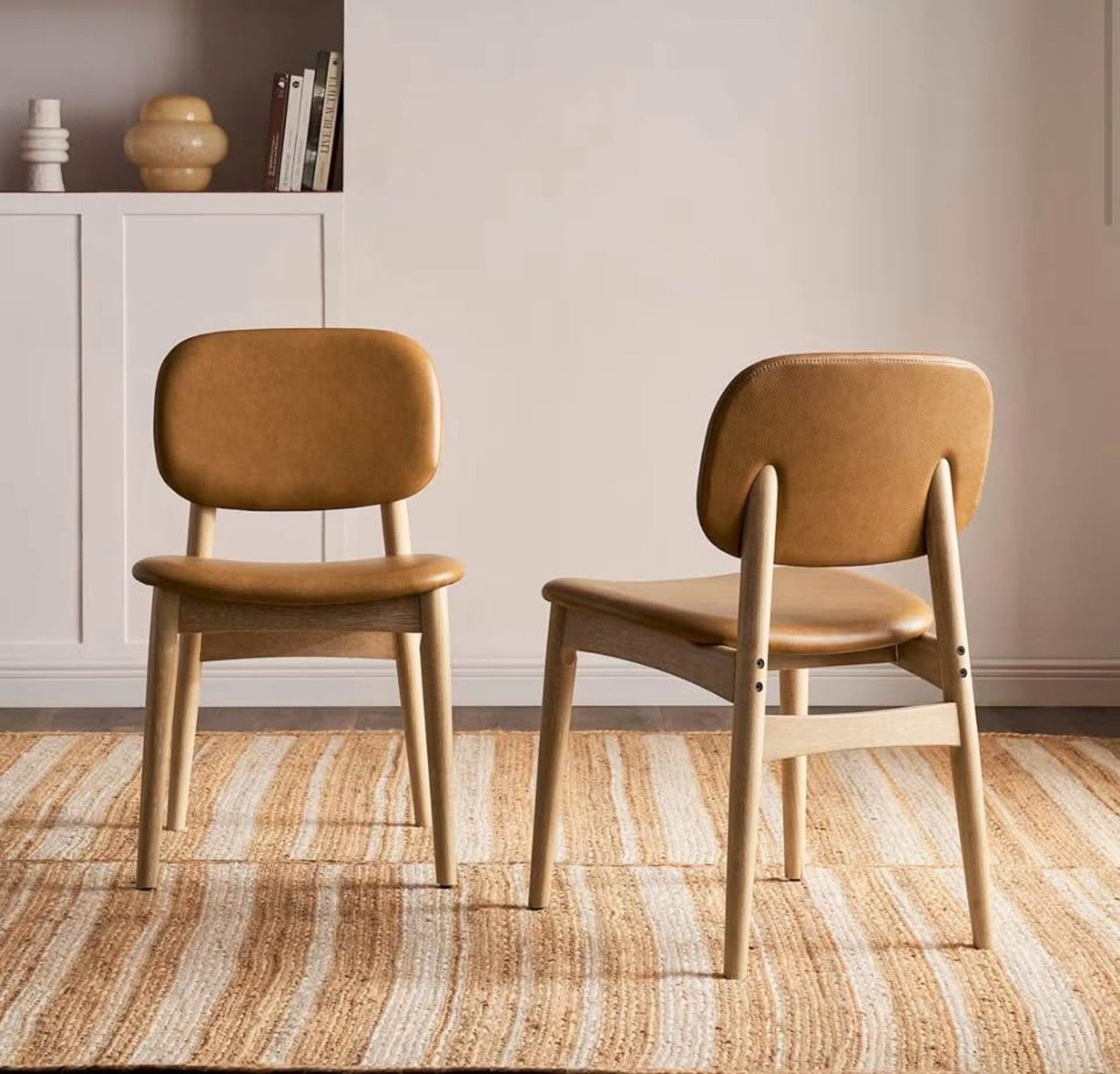 Castlery Kelsey Chairs β Upholstered in Carmel Leather