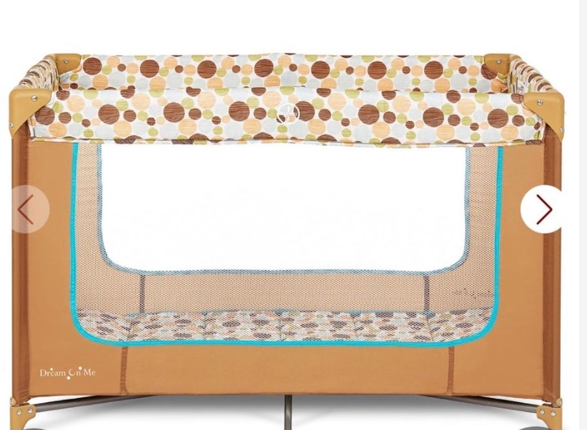 Dream On Me Zodiak Portable Playard In Coffee And Blue, Lightweight, Packable And Easy Setup Baby Playard, Breathable Mesh Sides And Soft Fabric - Com