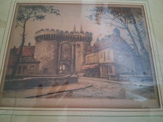 Vintage R. Leon Artist's Proof Original French Etchings