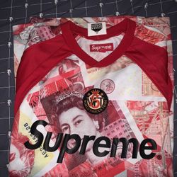 Supreme Pounds Soccer Jersey Red Size Medium