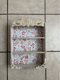 Vintage floral shelf