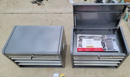 Husky Limited Edition 26” 5-Drawer Top Tool Chest – Metallic Silver – Keys Included: $225ea or x2 $400