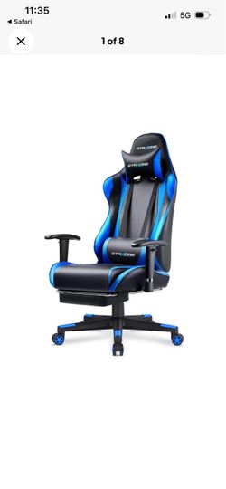 GTRACING Gaming Chair with Footrest, Ergonomic Computer Game Desk Chair, Recl...
