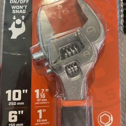Crescent 6 in. and 10 in. Cushion Grip Adjustable Wrench Set (2-Piece)