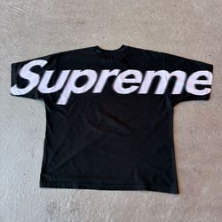 Supreme Wrap Logo Graphic Oversized Tee SMALL
