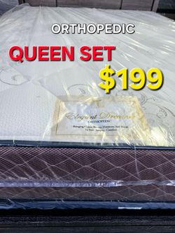 Brand New  !! Queen set  $199 (( Mattress And Box Spring  ))