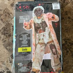 Zombie Doctor Costume Halloween Child size Medium 8-12