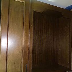 Upper Wood Caninet W/ shelves 39”x36”x13.5”  