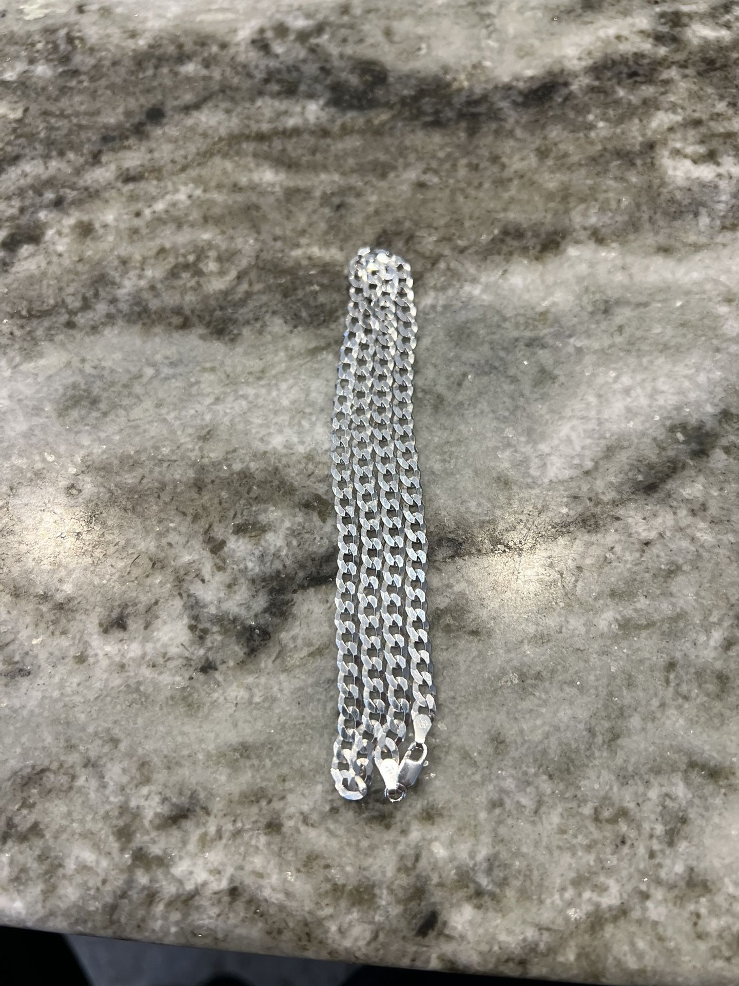 925 Silver Curb Cuban