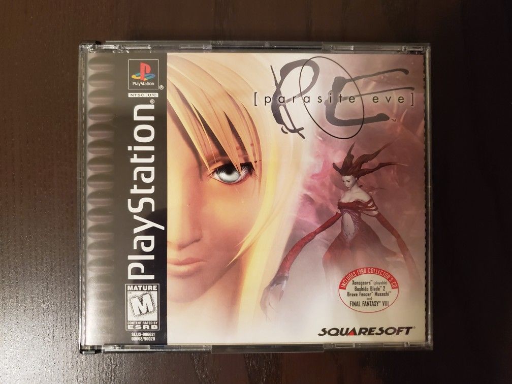 NM Parasite Eve PS1 Sony Playstation 1998 Squaresoft Black Label