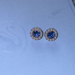 Blue Pearl Earrings 