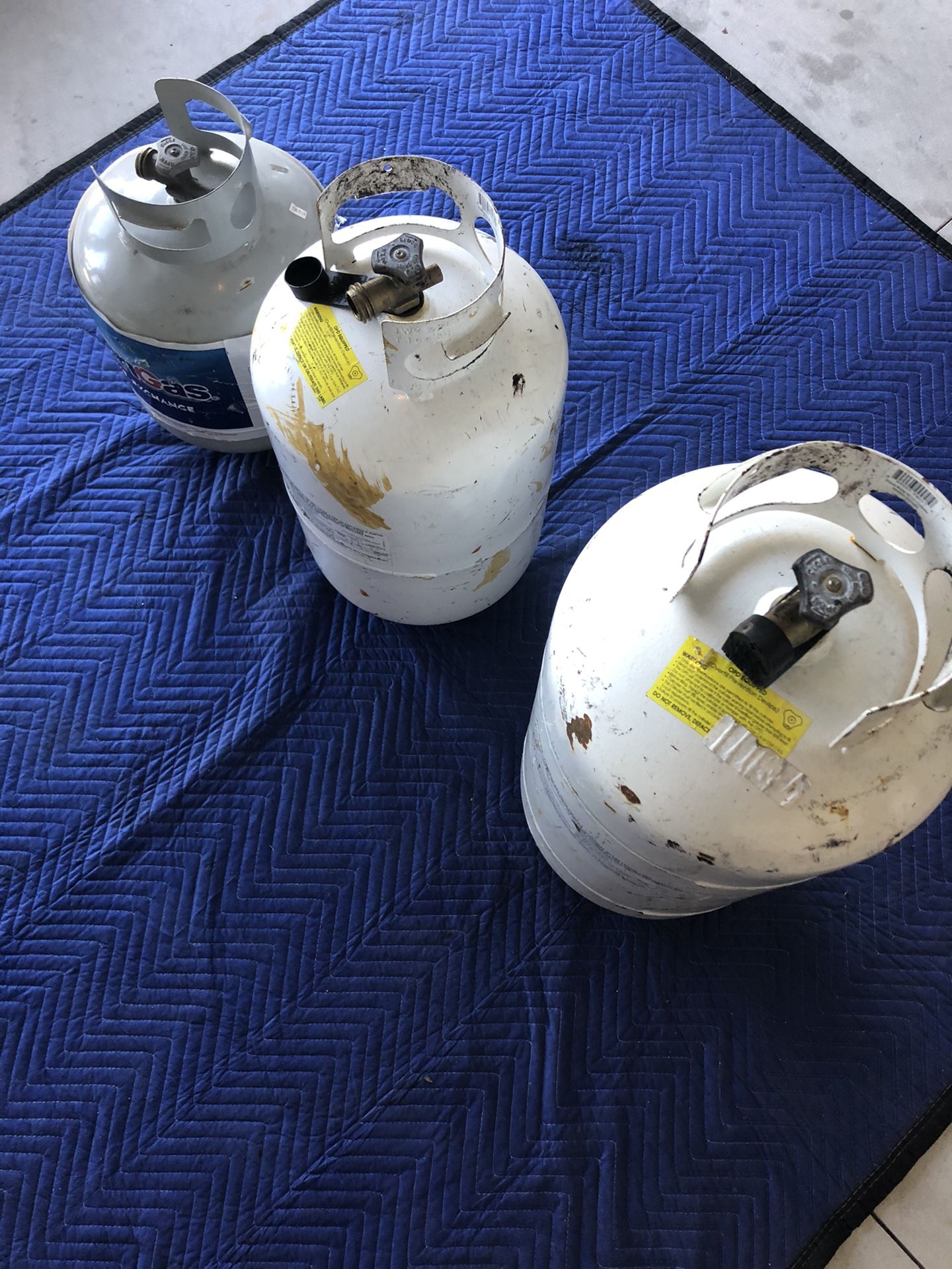 Gas Propane tanks (15gal. 30gal. 40gal.) all4$30