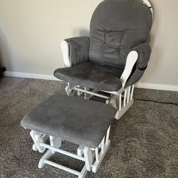 Glider Rocker With Foot Stool