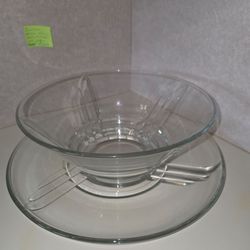 Cristal d'Arques Durand, Arizona Parallels Salad bowl and platter
