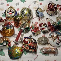 Christmas Glass Hand Made Ornaments Made In Poland 