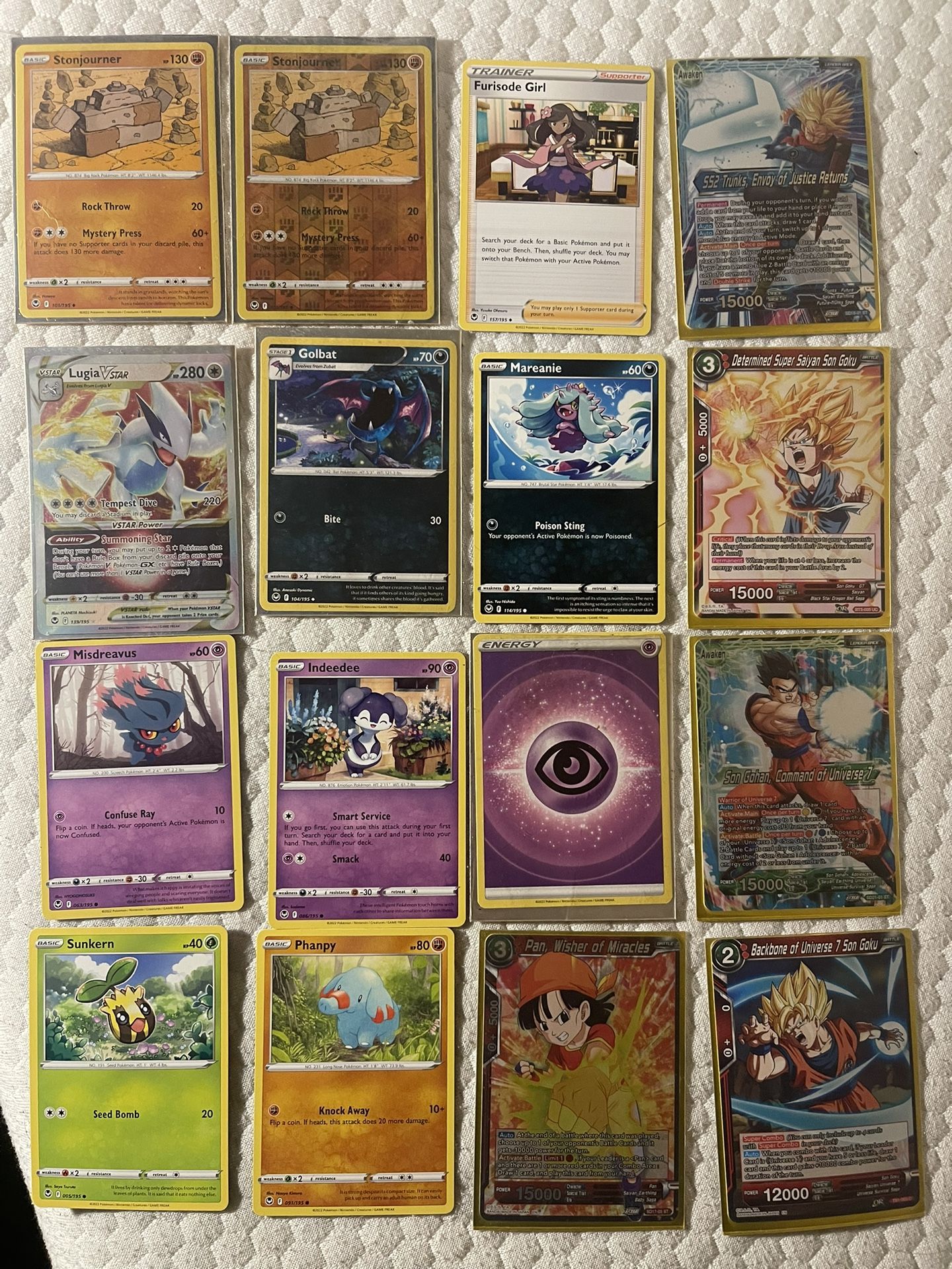 Pokémon Cards + Dragon Z Cards