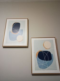 2 framed paintings