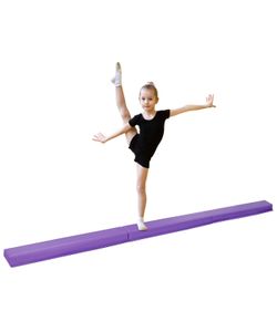 9ft Folding Gymnastic Balance Beam Bar Foam Low Floor Extra Firm Balance Walking Beams