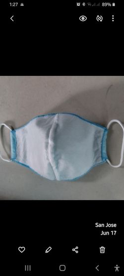 Quality Adult cotton 100% Face Mask  Bester and Easy breathing Handmade Washable Reusable 2 plying blue Color