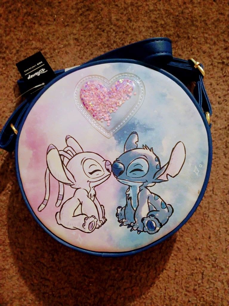 Her Universe Disney Stitch & Angel w/ Confetti Heart Brand New Crossbody Bag