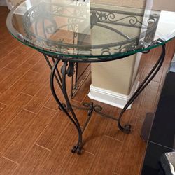 Metal Entry Table And Mirror Console
