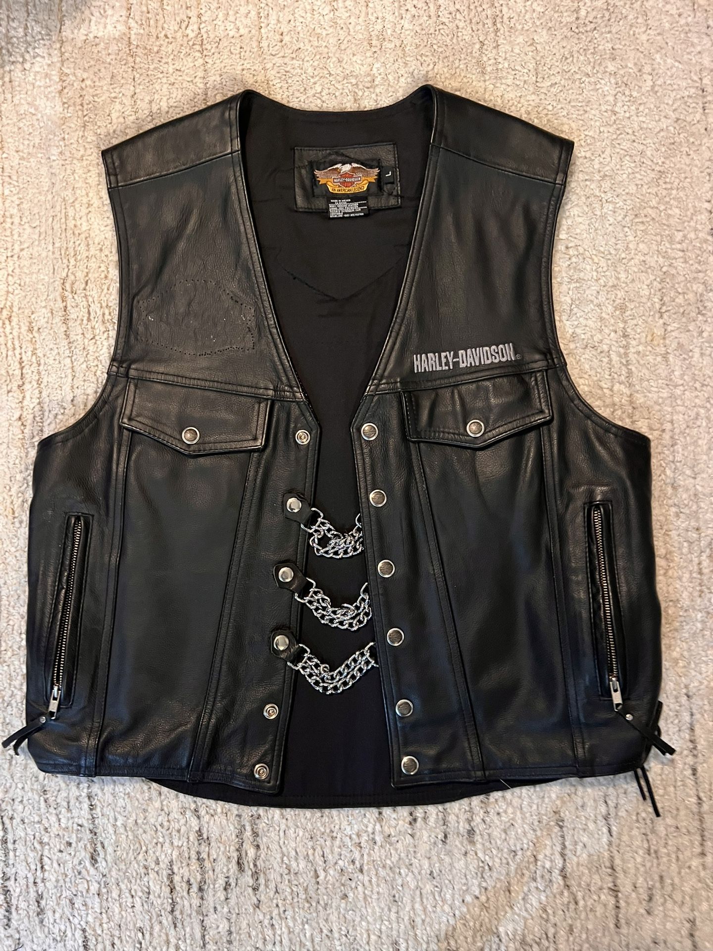 Harley Davidson Vest Size Large Mens