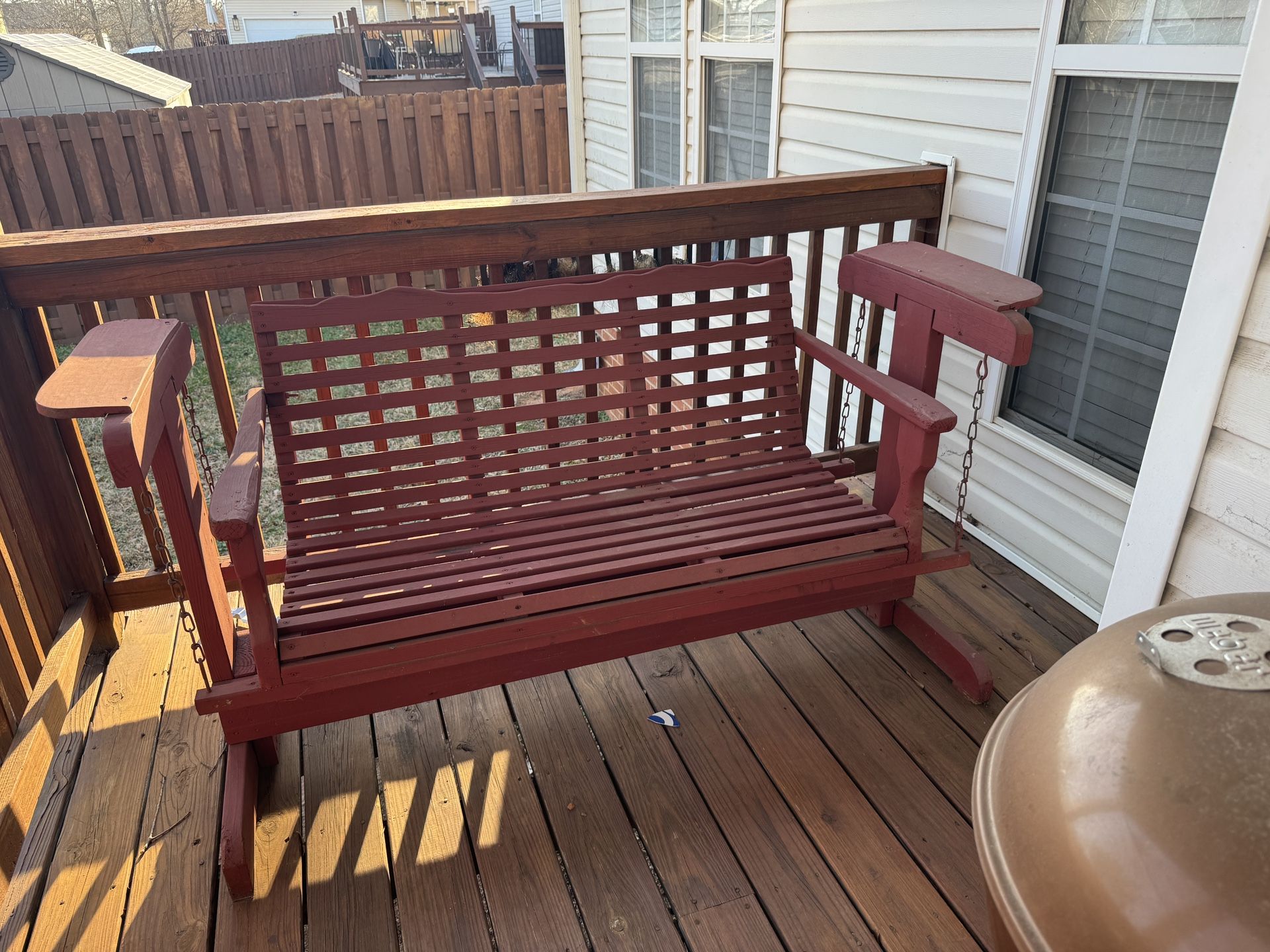 Solid Wooden Swing On Stand