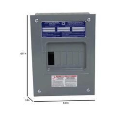 Square D Homeline 100 Amp 6-Space 12-Circuit Indoor Flush Mount Main Lug Load Center with Cover No Door